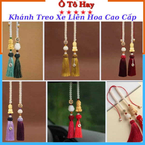 Khánh liên hoa Phong thuỷ trang trí ô tô, Khánh treo xe hơi mang bình an, may mắn.