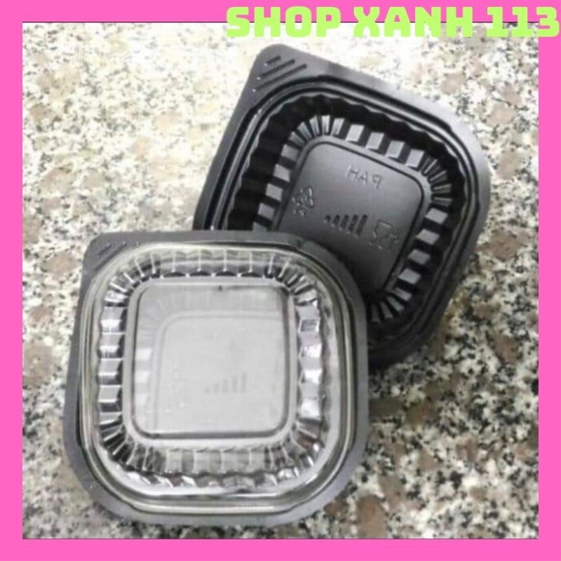 50 hộp HT2 , hộp vuông đế đen - hộp xôi