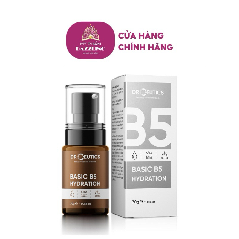 Serum B5 Cấp Ẩm, Làm Dịu Da Dầu Mụn Drceutics Basic B5 Hydration 30g