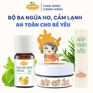 Bộ 3 Sáp Tinh Dầu - Sáp Giữ Ấm - Tinh Dầu Xông + Tặng Gel tắm gội