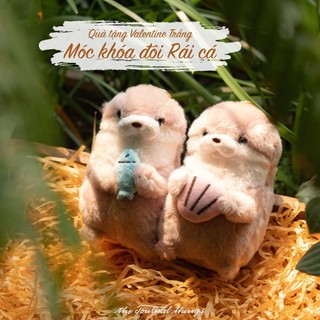Móc khóa bông rái cá đáng yêu