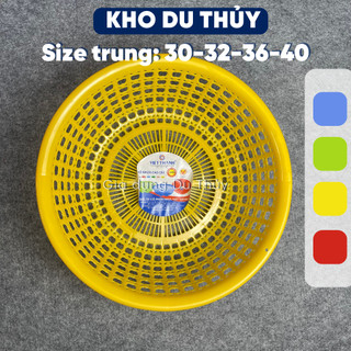 Rổ nhựa tròn lỗ lớn size 30-32-36-40 cm thương hiệu việt thành, hàng chính hãng của gia dụng Du Thủy