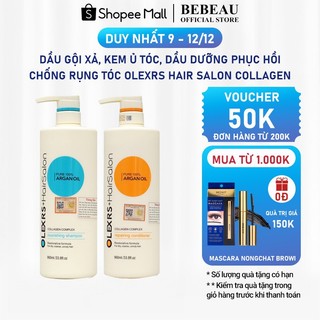 Dầu gội xả, kem ủ tóc, dầu dưỡng phục hồi chống rụng tóc olexrs hair salon collagen 500ml - tv167