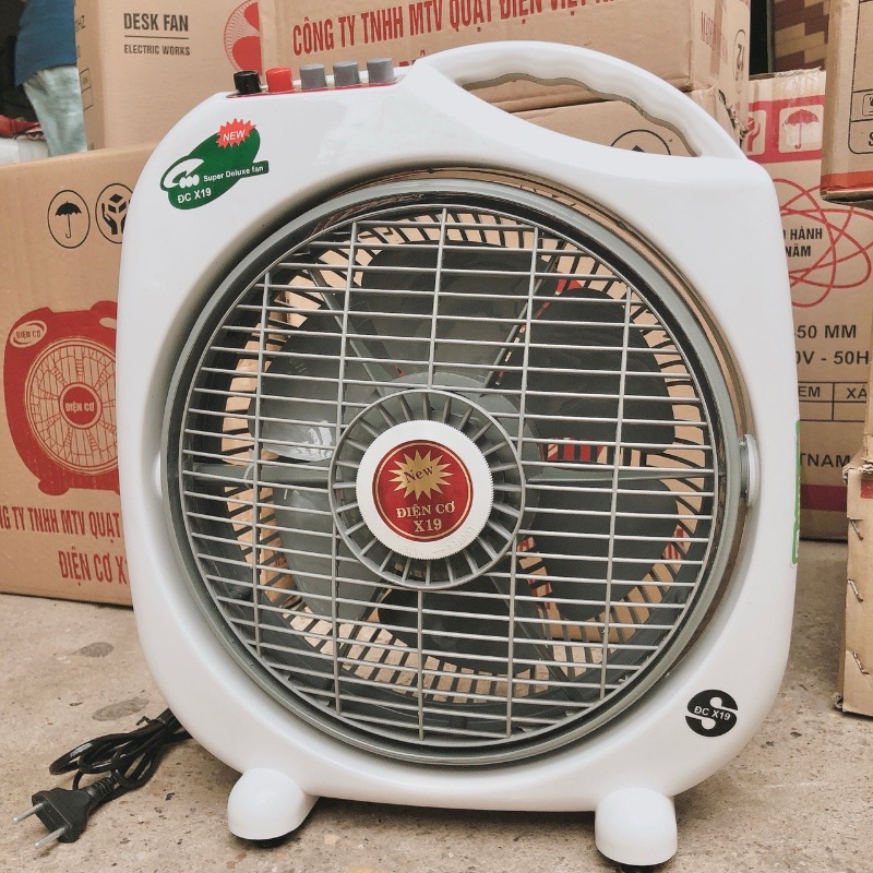 Quạt Tản , Quạt Để Bàn, Quạt hộp Vuông Điện Cơ X19,sải cánh 300mm-6cánh (Bảo Hành 12 tháng)