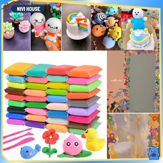 Đất sét tự khô 36 màu,24 màu,12 màu + màu trắng - bộ đồ chơi đất nặn tự khô - nivihouse
