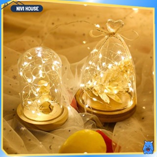 Dây đèn Led 1m-2m dùng pin ,dây đèn đom đóm bóng lớn sáng nhấp nháy màu vàng làm hoa trang trí