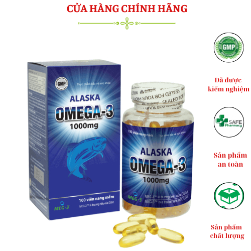 Viên uống ALASKA OMEGA-3 thực phẩm chức năng giúp tăng cường trí nhớ, sáng mắt,…