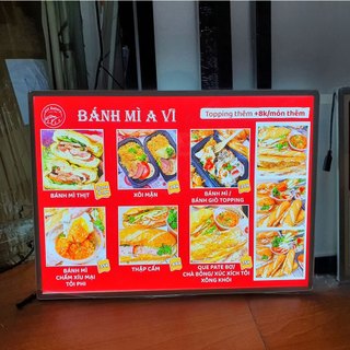 Bảng LED Quảng Cáo Menu A3 Để Bàn, Mặt Kính Cường Lực, Thay Menu Nhanh Chóng | Tân Hải Thái