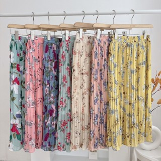  Chân Váy Voan Hoa MINZ STORE Mã 1115 Thiết Kế Dập Ly Phong Cách Dạo Phố 