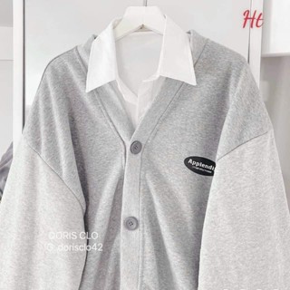 ÁO KHOÁC NỈ NỮ CADIGAN NÚT CÀI IN HÌNH SIÊU DỄ THƯƠNG