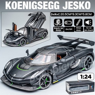 Mô hình xe Koenigsegg Jesko tỉ lệ 1:24 full open có đèn - âm thanh Chezhi OT291