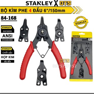 Bộ kìm mở phe 4 đầu đa năng stanley mỹ 6 inch | kìm phe trong phe ngoài thay nhanh dễ dàng, tiện dụng 84-168