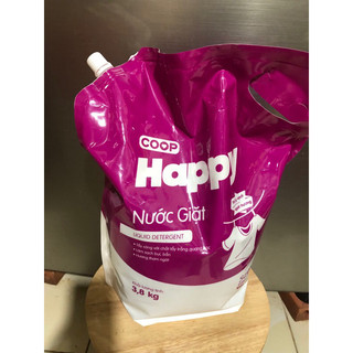 Nước giặt Coop HAPPY Trắng sạch ngát hương túi 3.8lit