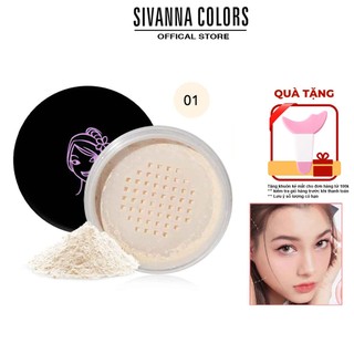 Phấn Phủ Kiềm Dầu Sivanna Loose Powder Shine Control Sheer Long Wear Giúp Da Mịn Màng Chống Thấm Nước HF010