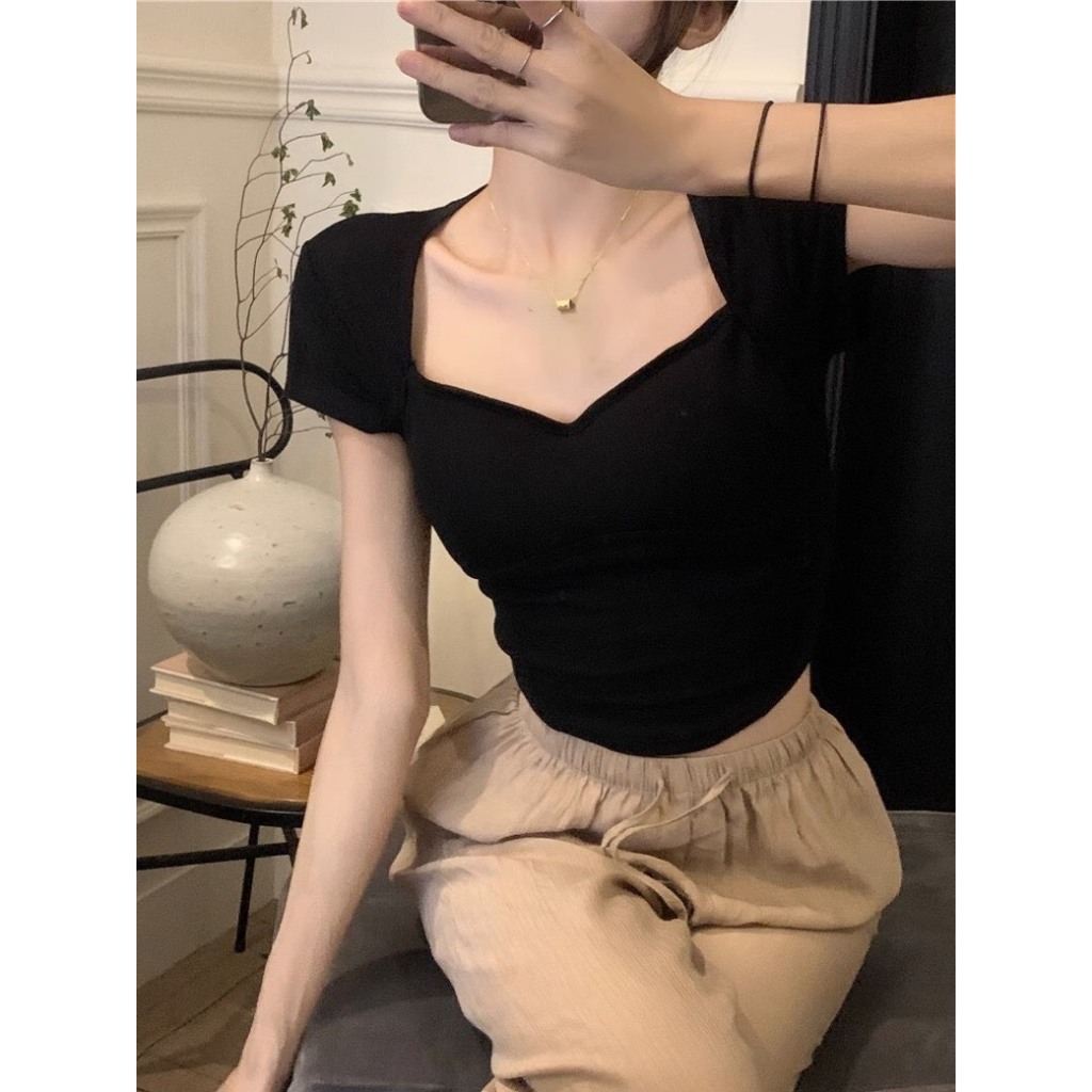 Áo cộc ngắn tay nữ thiết kế crt dáng ngắn hở lưng phối nơ gợi cảm trẻ trung năng động hottrend MT33 