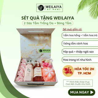 Set quà tặng 2 chai sữa tắm trắng da weilaiya làm tặng sinh nhật, quà tặng mẹ, quà tặng bạn gái, quà tặng cô giáo