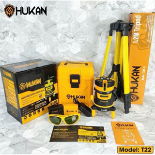 Máy cân bằng lazer, Máy bắn cốt 5 tia xanh Hukan T22 Full Hộp phụ kiện và chân máy