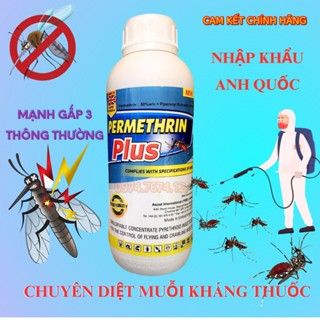 (chính hãng) Thuốc Diệt Muỗi PERMETHRIN PLUS 1 lít - Nhập Khẩu Anh Quốc - Chuyên Diệt Muỗi và côn trùng, Mạnh Gấp 3 lần