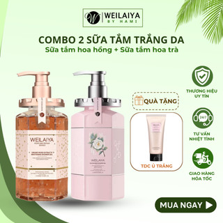 Sữa Tắm Trắng Da Weilaiya Chiết Xuất Hoa Hồng, Hoa Trà 450ml Hương Thơm Nước Hoa, Mềm Da, Ngừa Mụn Weilaiya Việt Nam