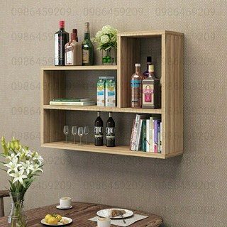 Kệ sách treo tường chữ L,giá treo tường decor chữ L