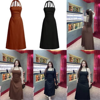 60-90KG ĐẦM MAXI THUN CỔ YẾM NHẤN EO BIGSIZE VƯƠNG NGỌC HÂN