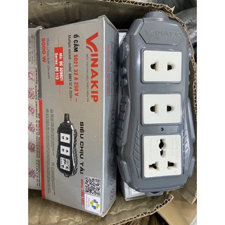Ổ cắm điện siêu chịu tải 8000w vinakip s021 32a 250v~ chống cháy, chống vỡ, chịu tải lớn