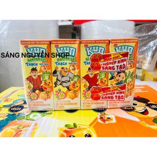 Thùng 48 Hộp x 170ml Sữa Kun Thạch Lúa Mạch - Cam ( Có Thẻ Đổi Quà )