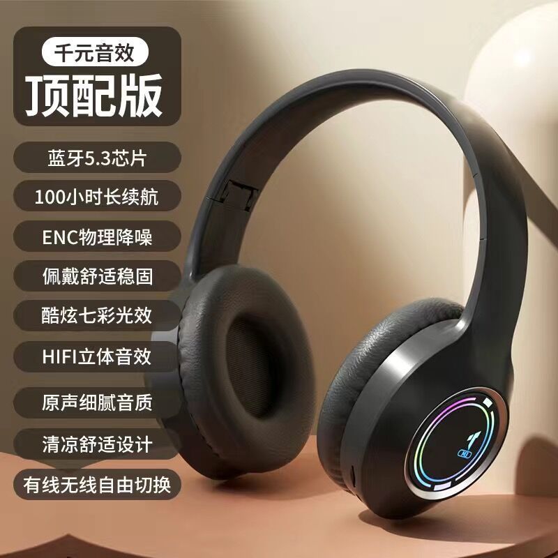 Tai Nghe Chụp Tai Bluetooth M3 Thời Trang Và Phong Cách Âm Bass Ấm Sống Động Có Mic Đàm Thoại Cho Học Tập Và Giải Trí | BigBuy360 - bigbuy360.vn