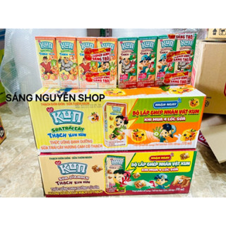 Thùng 48 Hộp x 170ml Sữa Kun Thạch Lúa Mạch - Cam ( Có Thẻ Đổi Quà )