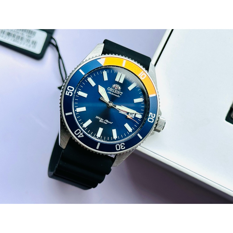 ĐỒNG HỒ NAM CHÍNH HÃNG ORIENT RA-AA0916L19B Automatic Blue Dial & Black Silicone Strap Scuba Divers 