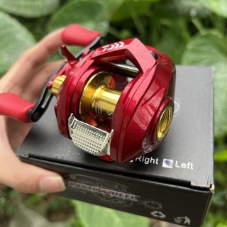 Máy có tiếng Drag Click siêu phê . Máy câu lure máy ngang câu cá Daiwa Đỏ tay trái tải cá 10kg