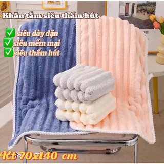 Khăn tắm,khăn lau khô phòng tắm siêu thấm hút dày dặn 70x140cm