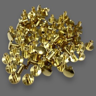Vít đồng thau dùng cho thắt lưng da, loại vặn ren chân dài 4mm và 7mm