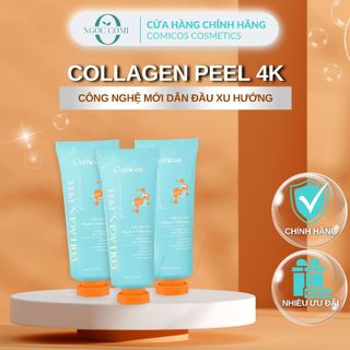 Peel Collagen Comi - Tặng combo serum B5 HA và kem huyết yến Bakuchoil giúp peel da mặt căng bóng