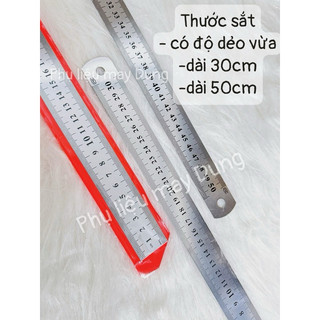 Thước sắt nhẹ dài 30cm& 50cm