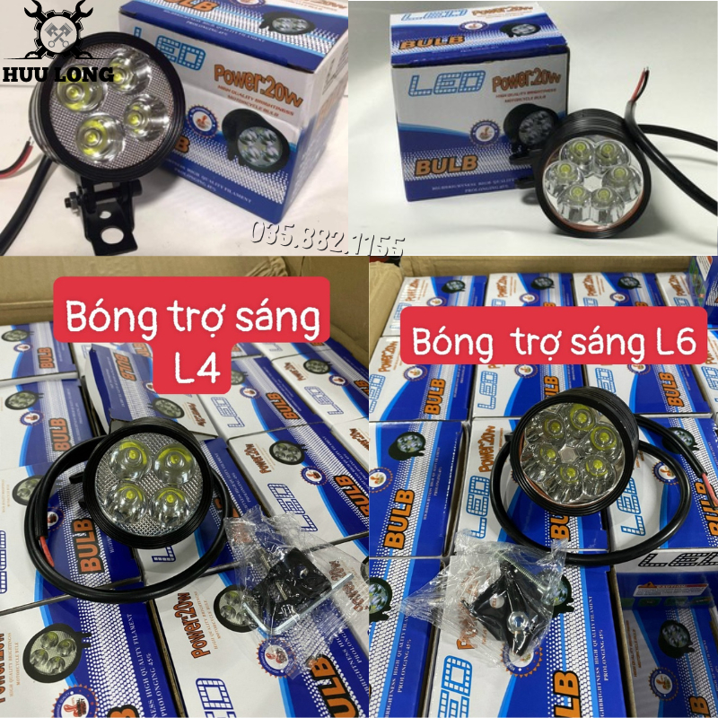 Bóng Đèn Led Trợ Sáng L4 Và L6, Đèn Trống Nước Siêu Sáng Hàng Mới