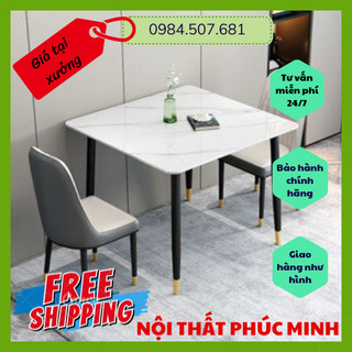Bộ Bàn Ăn 2 người mặt đá ceramic nhỏ gọn ,dành cho không gian nhỏ.