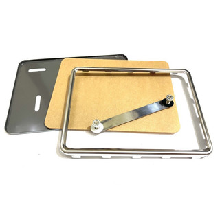 Bộ khung biển số xe máy inox kèm phụ kiện lắp đặt mọi loại biển số.