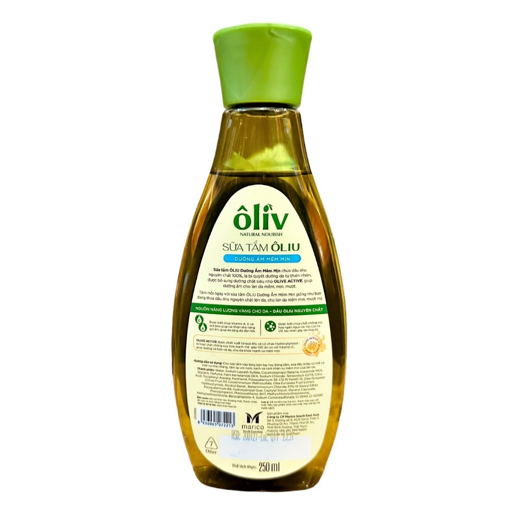 Sữa tắm dưỡng ẩm Ôliv sáng da và mêm mịn 1 lít