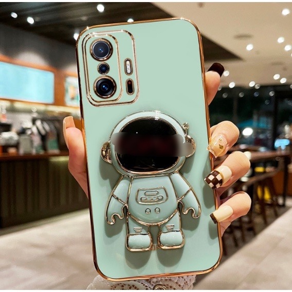 Ốp Lưng  Sang Trọng cho Xiaomi 11T - 11T Pro Mềm dẻo Chống Sốc  hình Phi hành gia có giá đỡ cho Xiao