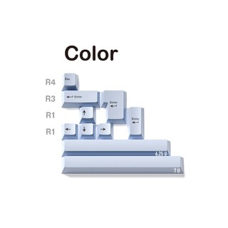 Bộ keycap JKDK Gray & White Piano (Cherry / PBT Dyesub)