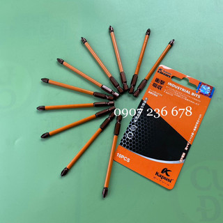 Mũi bắn vít đầu ph2 bake chữ thập kapusi từ tính cao, chân lục giác ngắn 100mm, mũi vít nam châm, mũi vít milwaukee