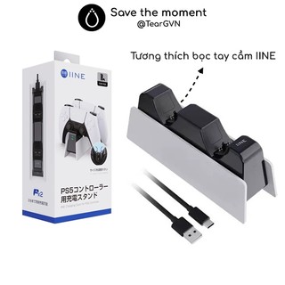 Dock sạc tay cầm IINE có led báo trạng thái sạc, chip sạc bảo vệ pin cho PS5