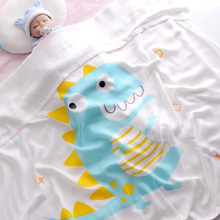 Khăn lụa cotton sợi tre cao cấp cho bé 110x110cm họa tiết đáng yêu- Chăn lụa sợi tre cho bé