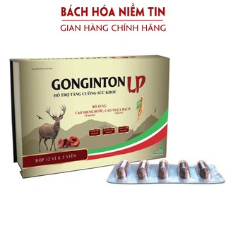 Gonginton LP  - từ nhân sâm, linh chi giúp bồi bổ cơ thể, giảm mệt mỏi, tăng cường sinh lực - Hộp Sang Trọng 60 viên