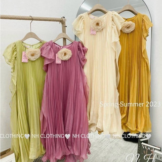 Đầm Tơ Dập Li Cao Cấp Đầm Bầu Chất Tơ