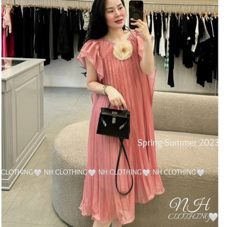 Đầm Tơ Dập Li Cao Cấp Đầm Bầu Chất Tơ