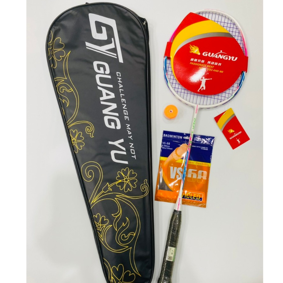 Vợt Cầu Lông GuangYu Khung Cacbon Lực Căng Max 12,7kg Tăng Bao Đựng Vợt + Quấn cán