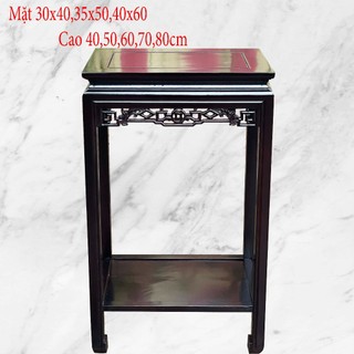 Đôn gỗ chiện chữ nhật 2 tầng bày đồ thờ cúng cực nặng cao 40,50,60,70,80cm
