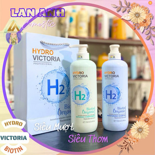 Bộ dầu gội xả phục hồi tóc H2 Hydro VICTORIA 800ml Phù hợp cho tóc khô sơ Mùi hương siêu thơm
